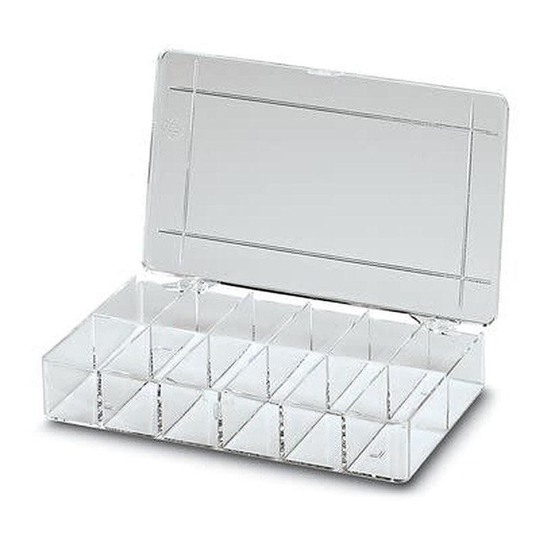 Phoenix Contact 12 Cell Transparent Polystyrene Compartment Box, 36 mm x 210mm x 105 mm