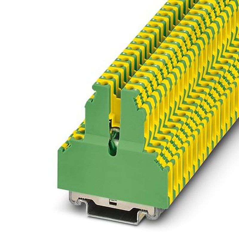 Phoenix Contact 5036037 UKK 5-PE-1 Series Earth Modular Terminal Block Green, Yellow, 4mm², 2-Level, Screw