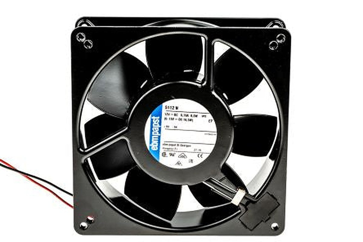 ebm-papst 5100 N Series Axial Fan, 12V dc, 260 m³/h, 9.5 W, 790 mA Max 135 mm 38mm 38 mm