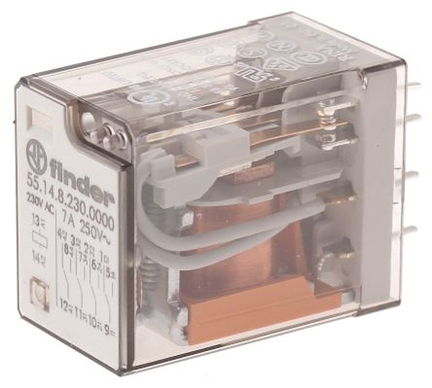 Finder PCB Power Relay, 230V ac Coil, 7A Switching Current, 4PDT