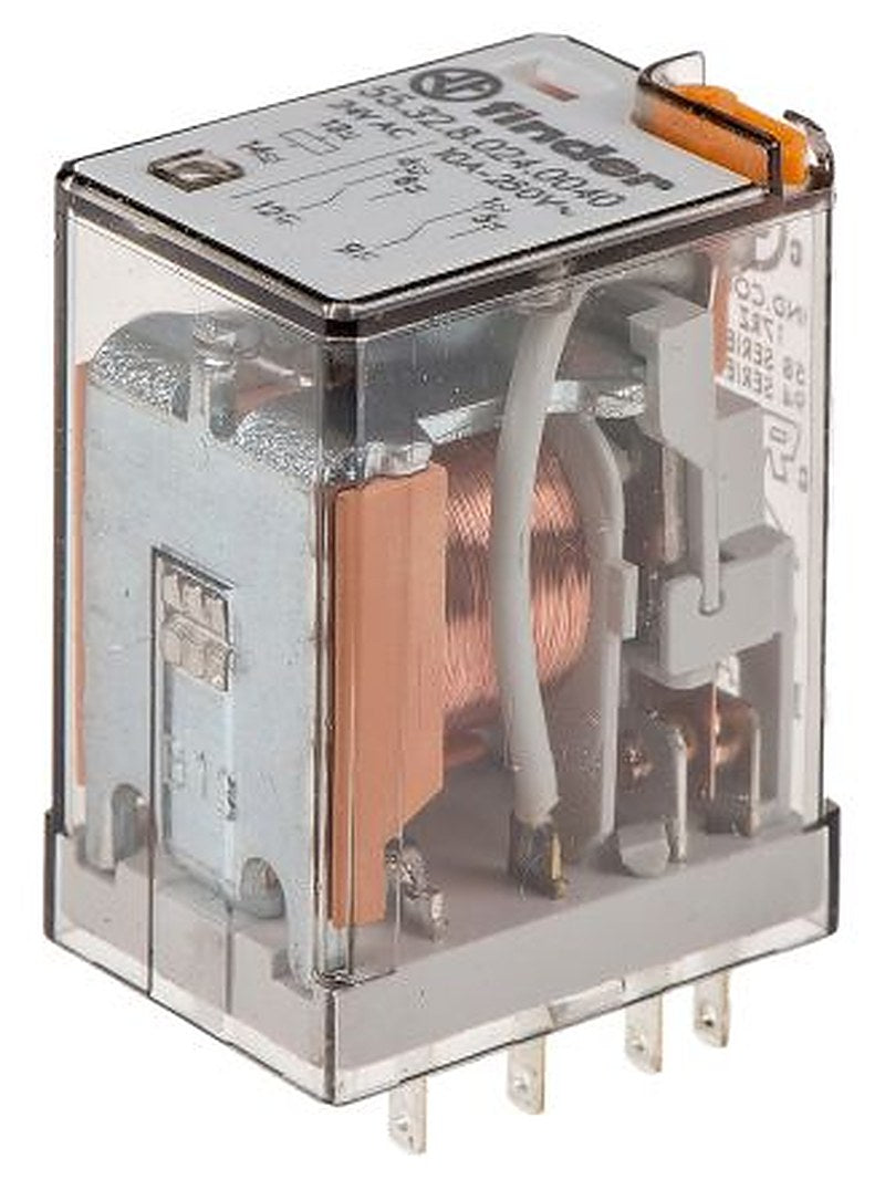 Finder PCB Power Relay, 24V ac Coil, 10A Switching Current, DPDT