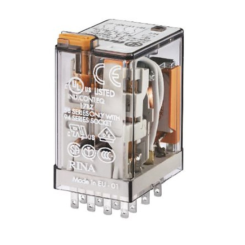 Finder Relay, 24V dc Coil, 7A Switching Current, 4PDT