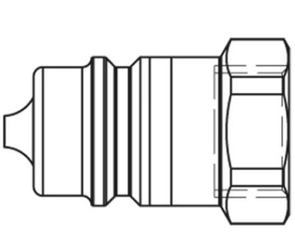 Parker Steel, Brass Hydraulic Quick Connect Coupling Female ISO 228 G 1/2 in, 250 bar