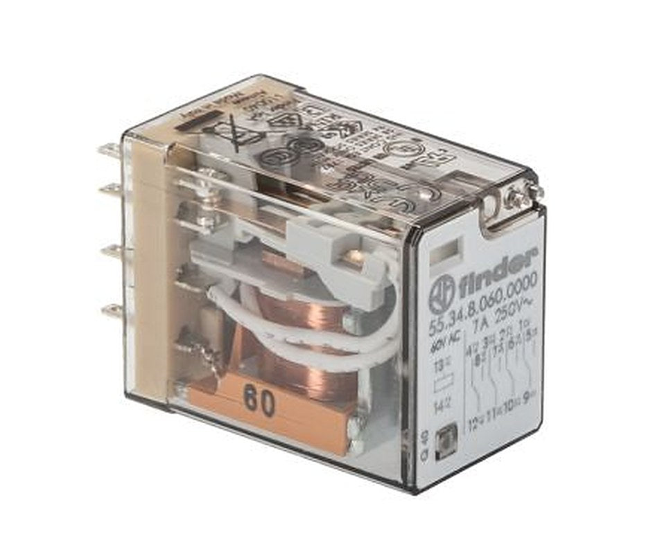Finder Relay, 60V ac Coil, 7A Switching Current, 4PDT