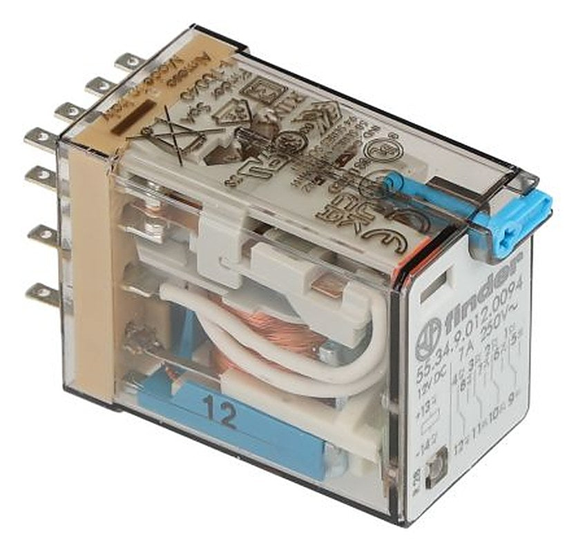 Finder Relay, 12V dc Coil, 7A Switching Current, 4 CO