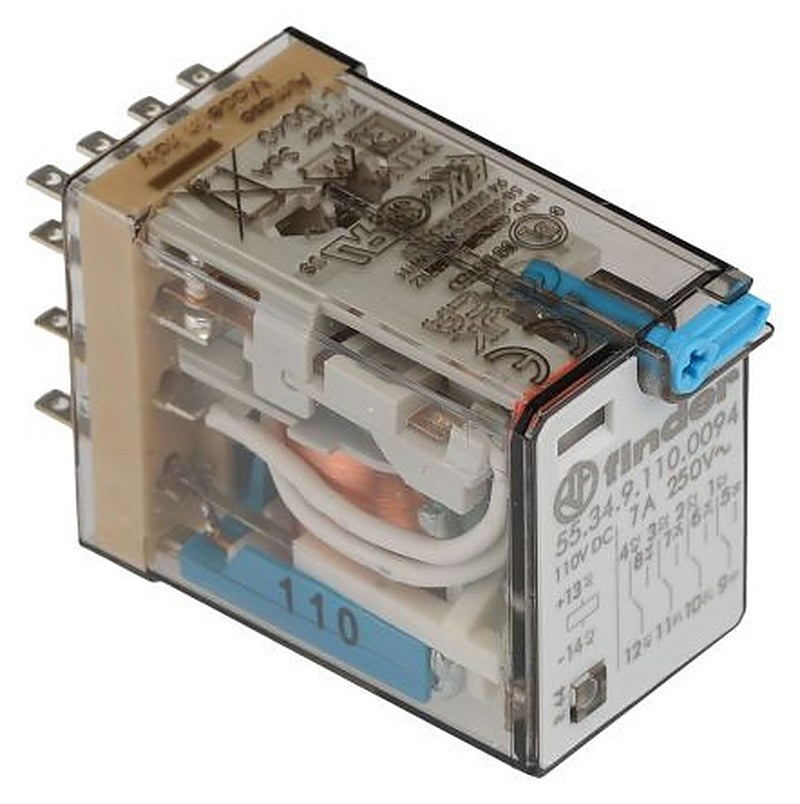 Finder Relay, 110V dc Coil, 7A Switching Current, 4 CO