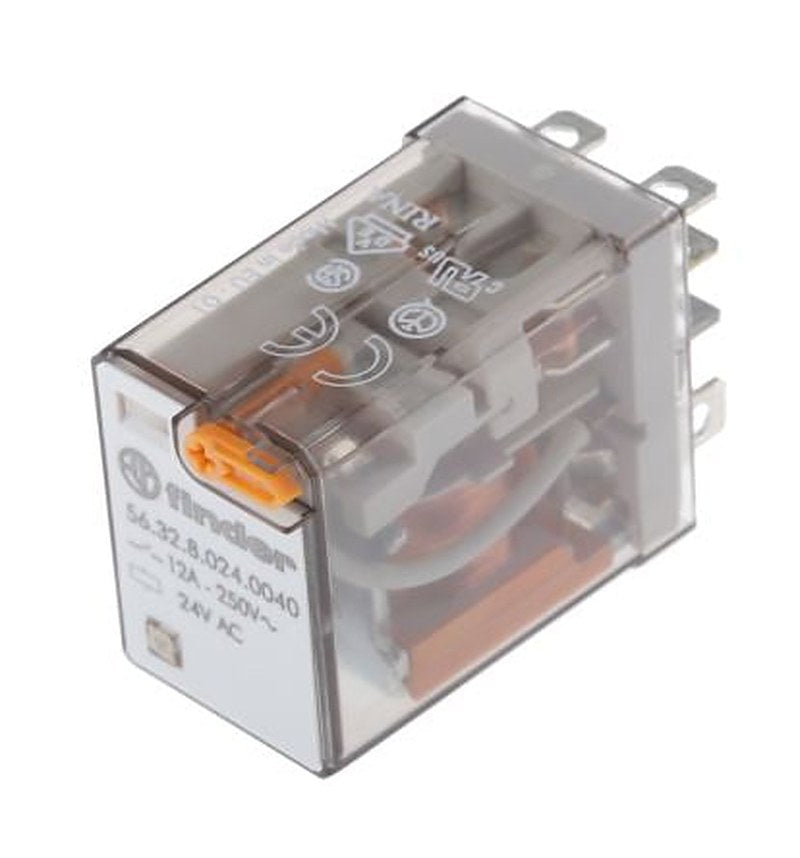 Finder Power Relay, 24V ac Coil, 12A Switching Current, DPDT
