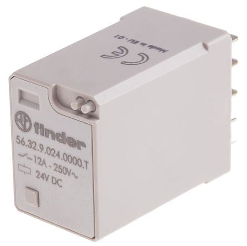 Finder Power Relay, 24V dc Coil, 12A Switching Current, DPDT