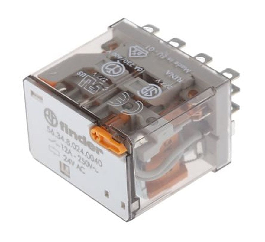 Finder Power Relay, 24V ac Coil, 12A Switching Current, 4PDT