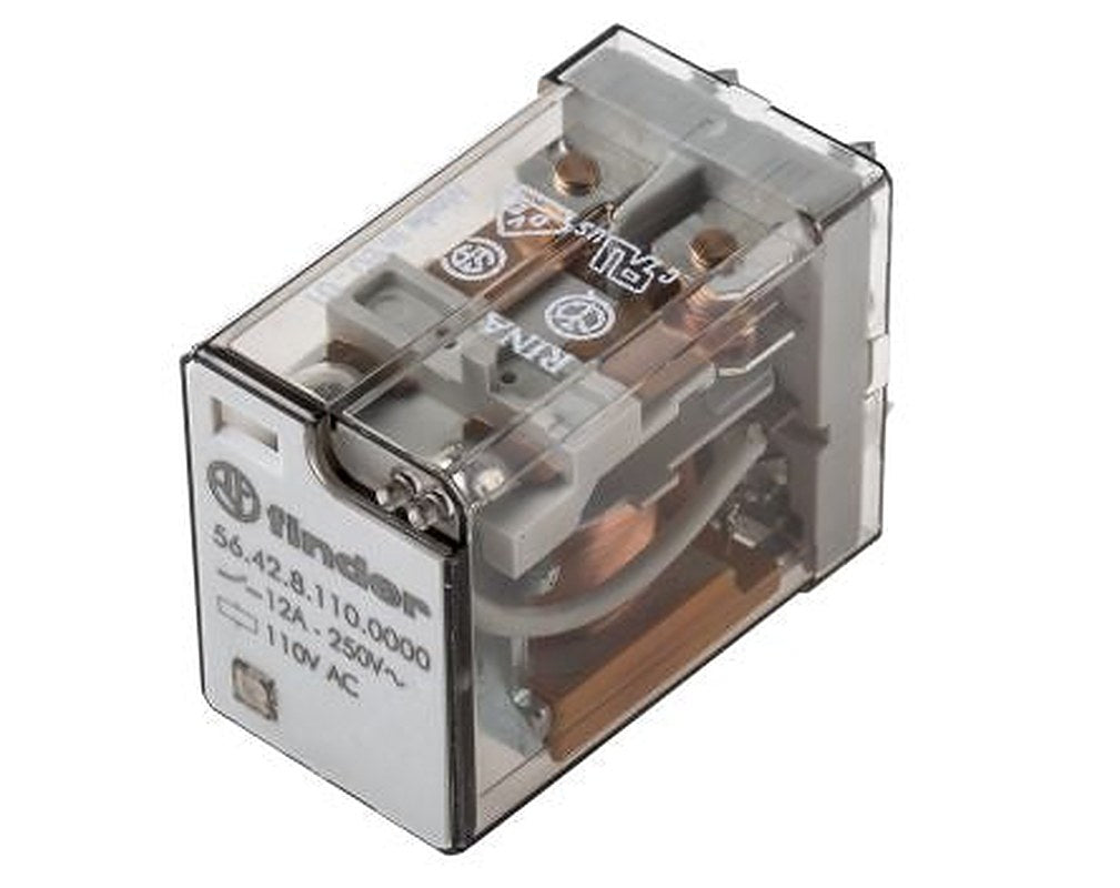 Finder PCB Power Relay, 110V ac Coil, 12A Switching Current, DPDT
