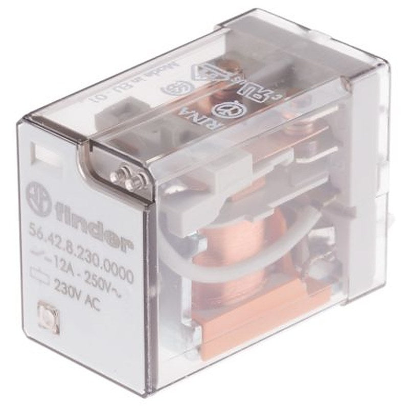 Finder PCB Power Relay, 230V ac Coil, 12A Switching Current, DPDT
