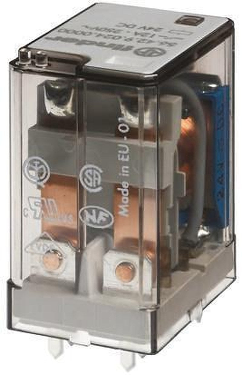 Finder PCB Power Relay, 12V dc Coil, 12A Switching Current, DPDT