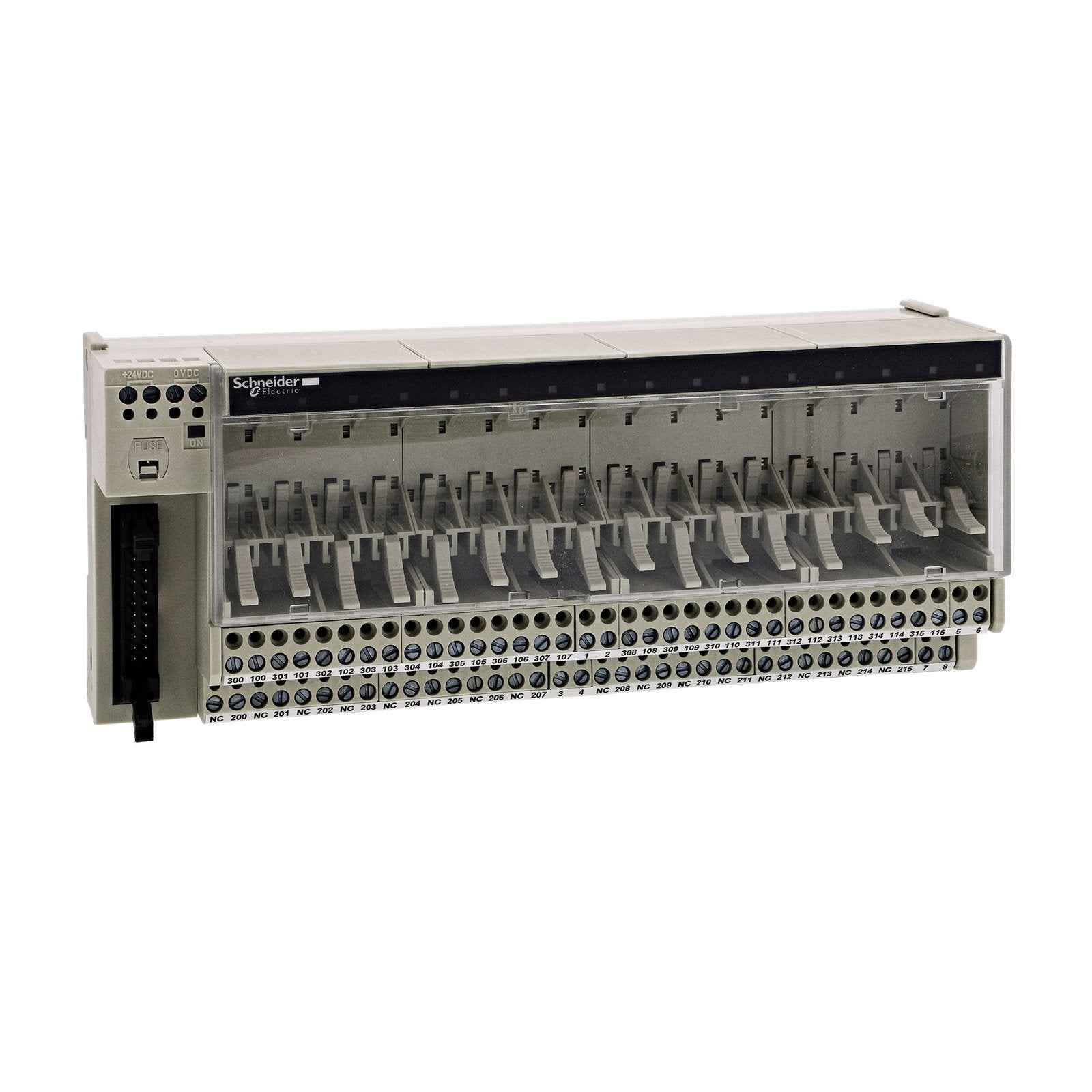 The Schneider Electric Sub-base for plug-in relay ABE7 is designed for 16 channels and supports 10 mm relays, ensuring efficient signal distribution and integration in industrial automation systems. IP2X conforming to IEC 60529 GL CSA certifications