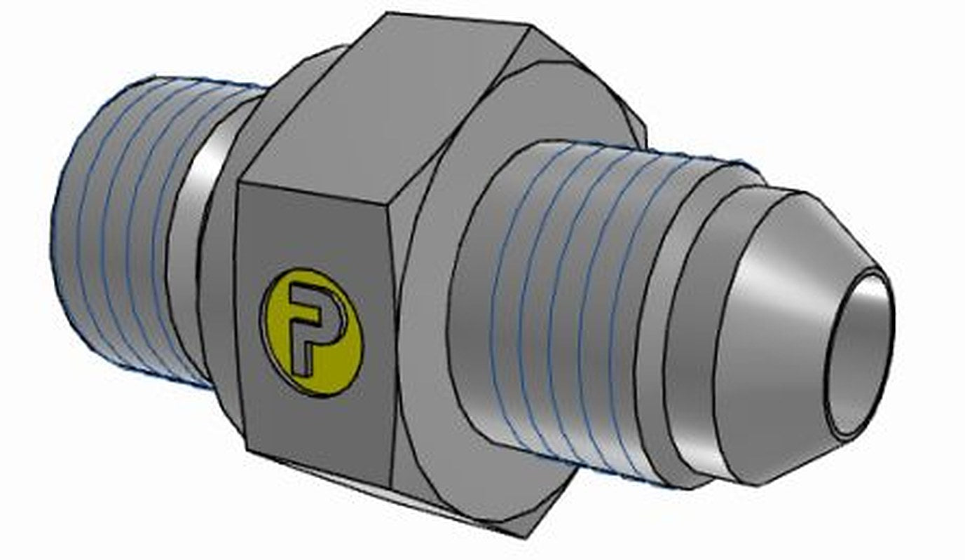 Parker 5M14F82EDMXS Hydraulic Fitting Male, 37 °, Steel, 14 mm Hose ID