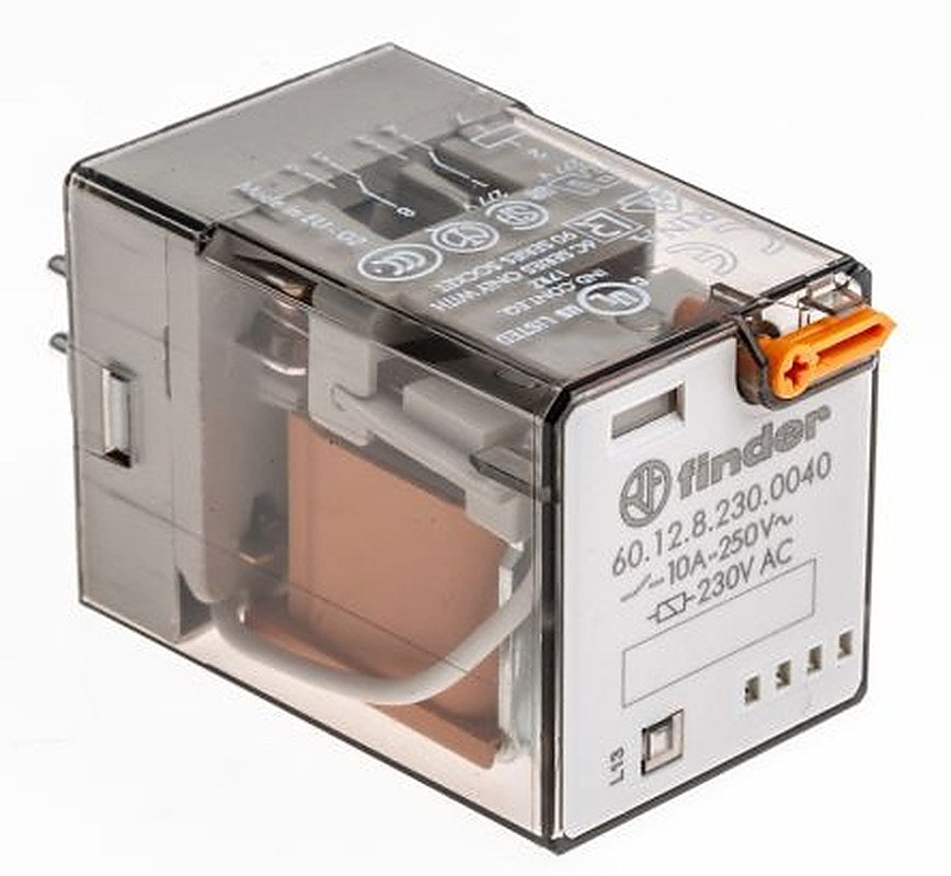 Finder Power Relay, 230V ac Coil, 10A Switching Current, DPDT