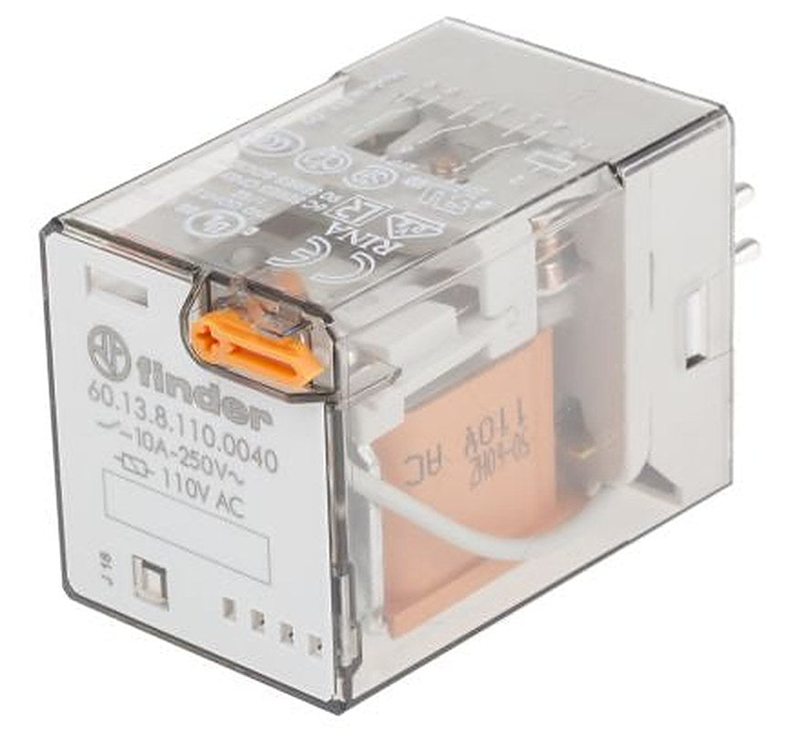 Finder Power Relay, 110V ac Coil, 10A Switching Current, 3PDT