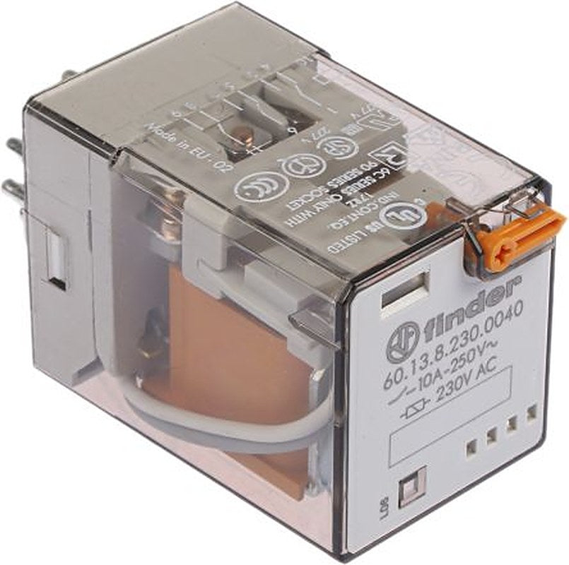 Finder Power Relay, 230V ac Coil, 10A Switching Current, 3PDT