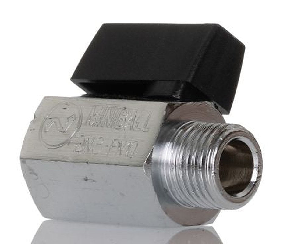 Norgren Nickel Plated Brass Threaded 2-Way, Reduced Bore 10 bar, Ball Valve