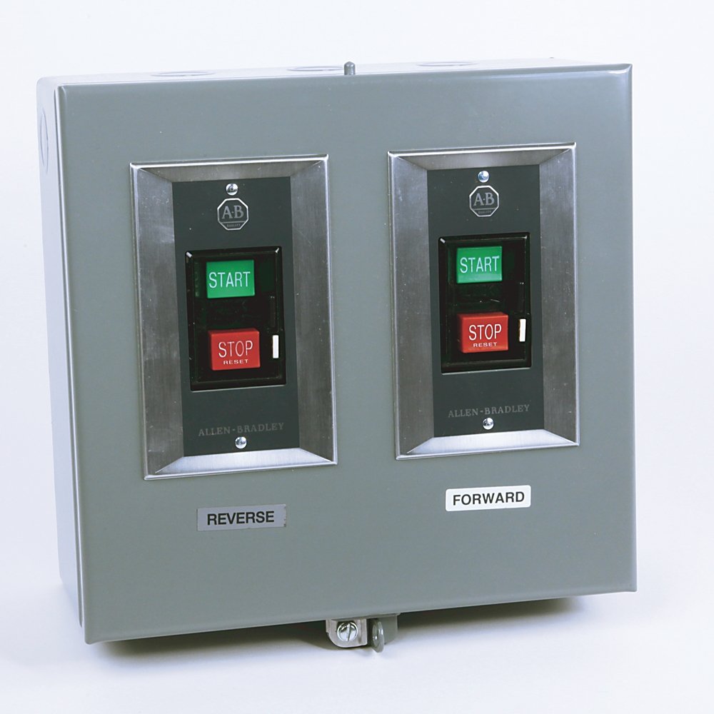 Manual Starting Switch, Push Button, 3 Phase, NEMA 0, NEMA Type 1 General Purpose Enclosure, Surface Mounting