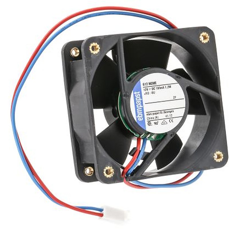 ebm-papst 600 N Series Axial Fan, 12V dc, 35 m³/h, 1.2 W, 100 mA Max, IP20 60 mm 60mm 25.4 mm