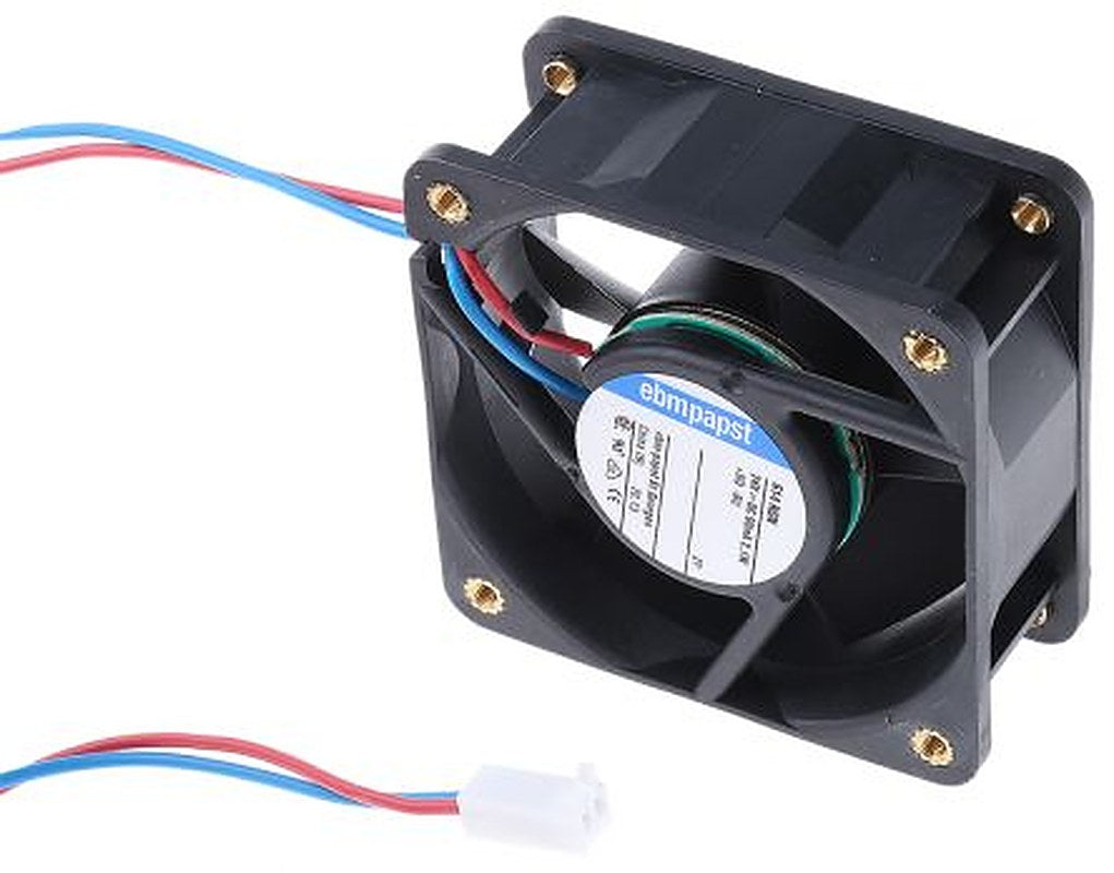 ebm-papst 600 N Series Axial Fan, 24V dc, 41 m³/h, 2.1 W, IP20 60 mm 25mm 25 mm