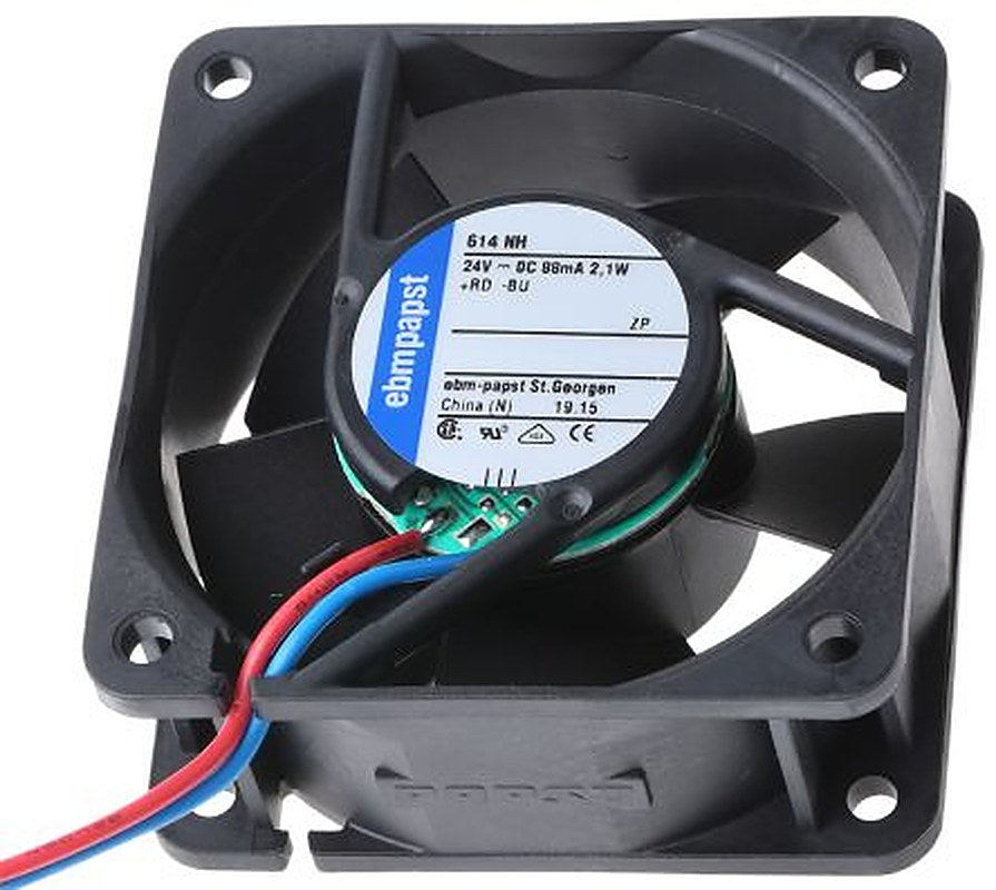 ebm-papst 600 N Series Axial Fan, 24V dc, 43 m³/h, 2.1 W 60 mm 25mm 25 mm