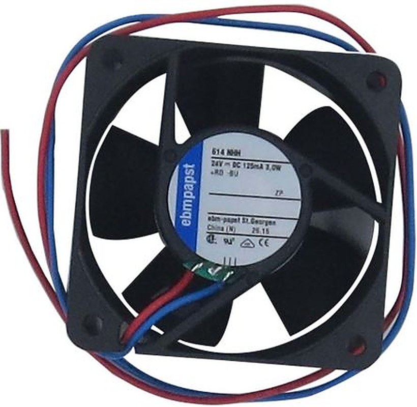 ebm-papst 600 N Series Axial Fan, 24V dc, 56 m³/h, 2.9 W, 0.12 A Max, IP20 60 mm 25.4mm 25.4 mm