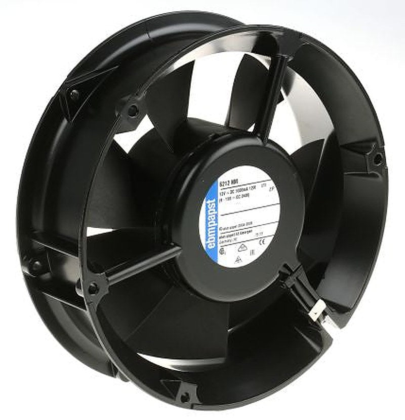 ebm-papst 6200 N Series Axial Fan, 12V dc, 350 m³/h, 12 W 171.5 mm 171.5mm 51 mm