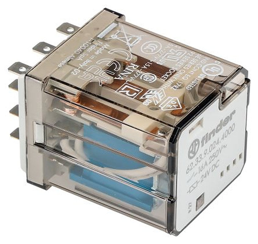 Finder Power Relay, 24V dc Coil, 16A Switching Current, 3PDT