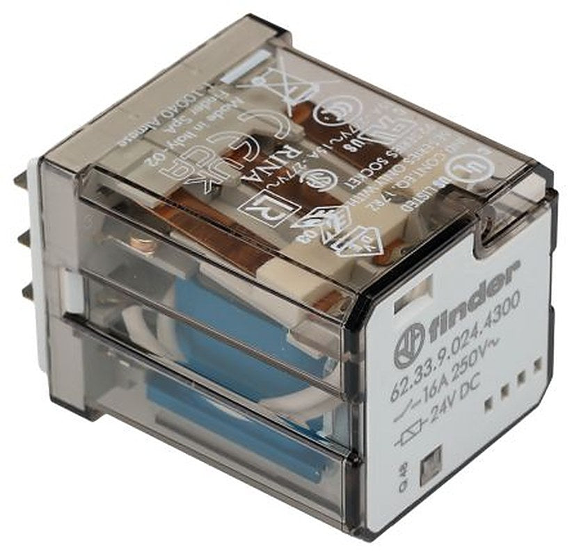 Finder Power Relay, 24V dc Coil, 16A Switching Current, 3PST