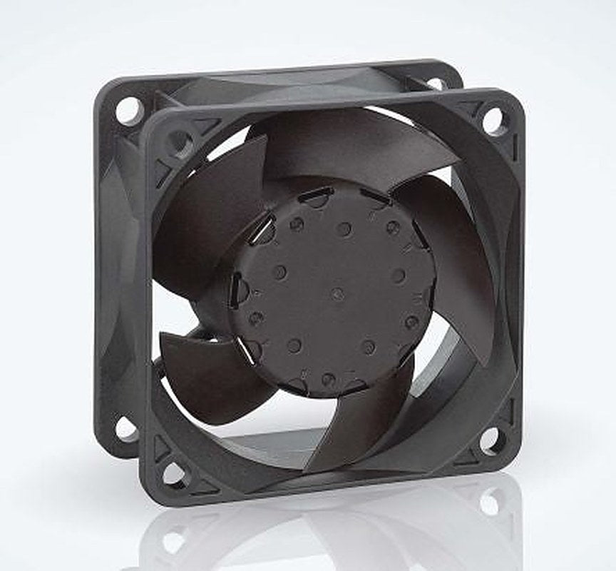 ebm-papst 630 Series Axial Fan, 12V dc, 44 m³/h, 1.6 W, 0.12 A Max, IP68 60 mm 25.4mm 25.4 mm