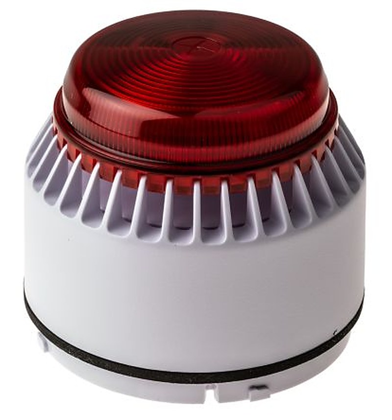 Eaton Flashni Series Red Sounder-Beacon Combination, IP58, IP65 28V dc Wall 110 dB @ 1m