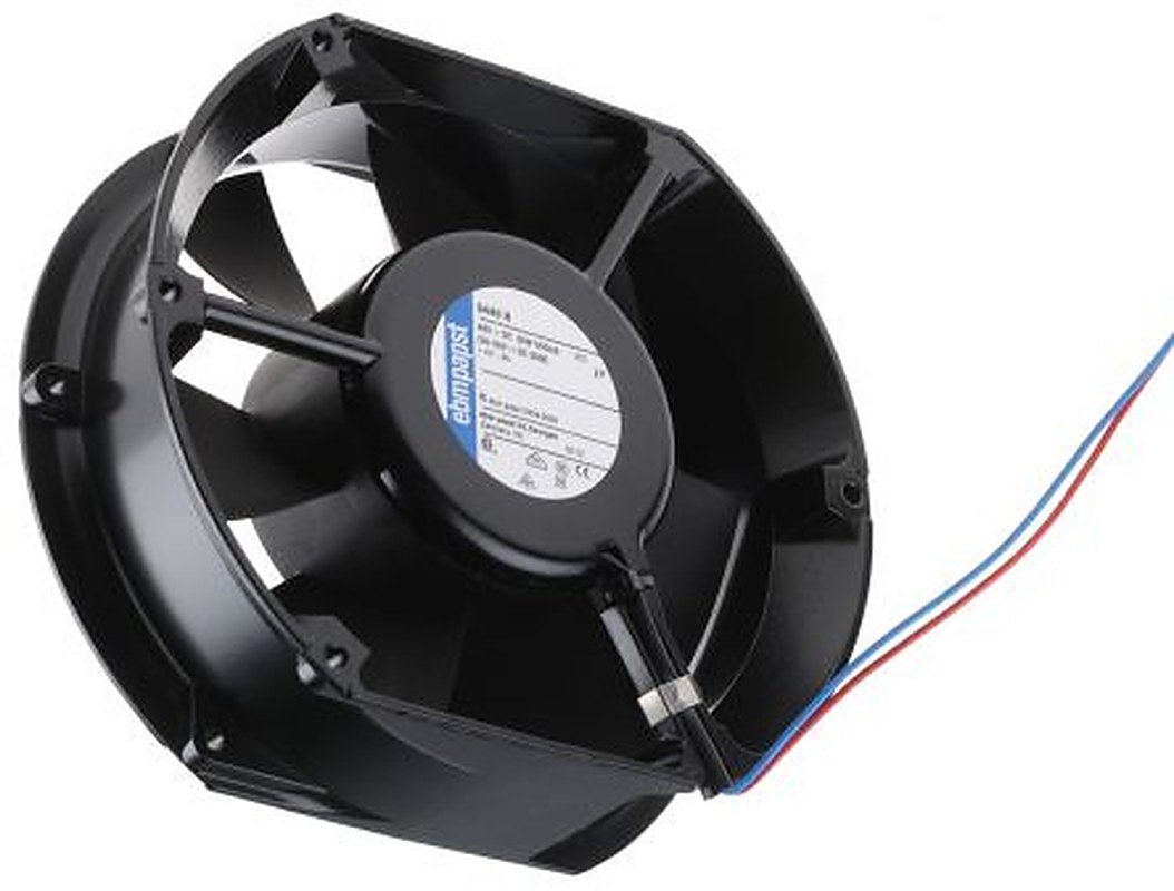 ebm-papst 6400 Series Axial Fan, 48V dc, 480 m³/h, 26 W, 542 mA Max, IP54 150 mm 172mm 51 mm