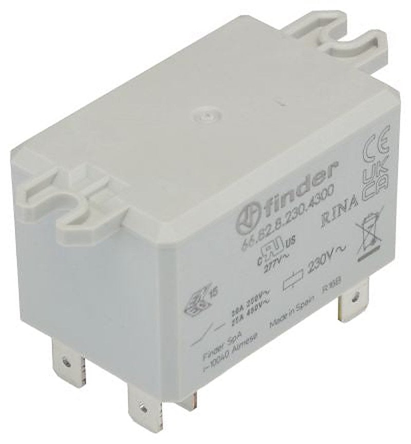 Finder Flange Power Relay, 230V Coil, 50A Switching Current, DPST