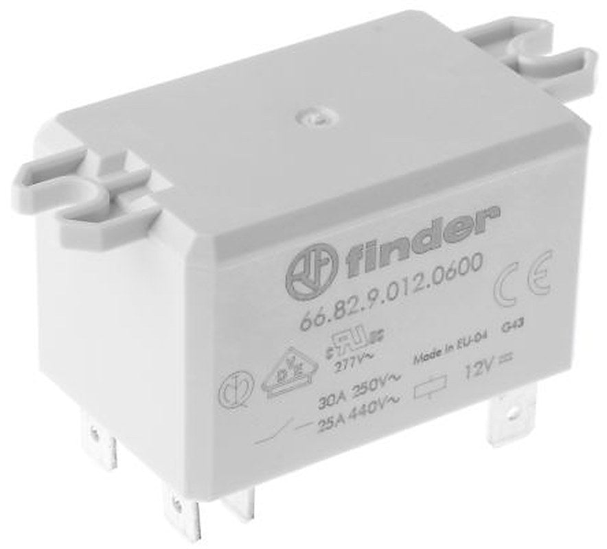 Finder Flange Power Relay, 12V dc Coil, 30A Switching Current, DPST