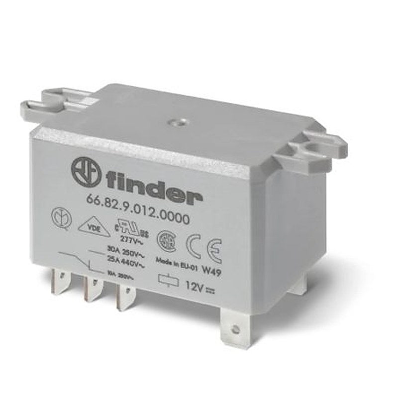 Finder Flange Power Relay, 12V Coil, 50A Switching Current, DPST