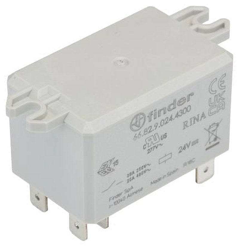 Finder Flange Power Relay, 24V Coil, 50A Switching Current, DPST
