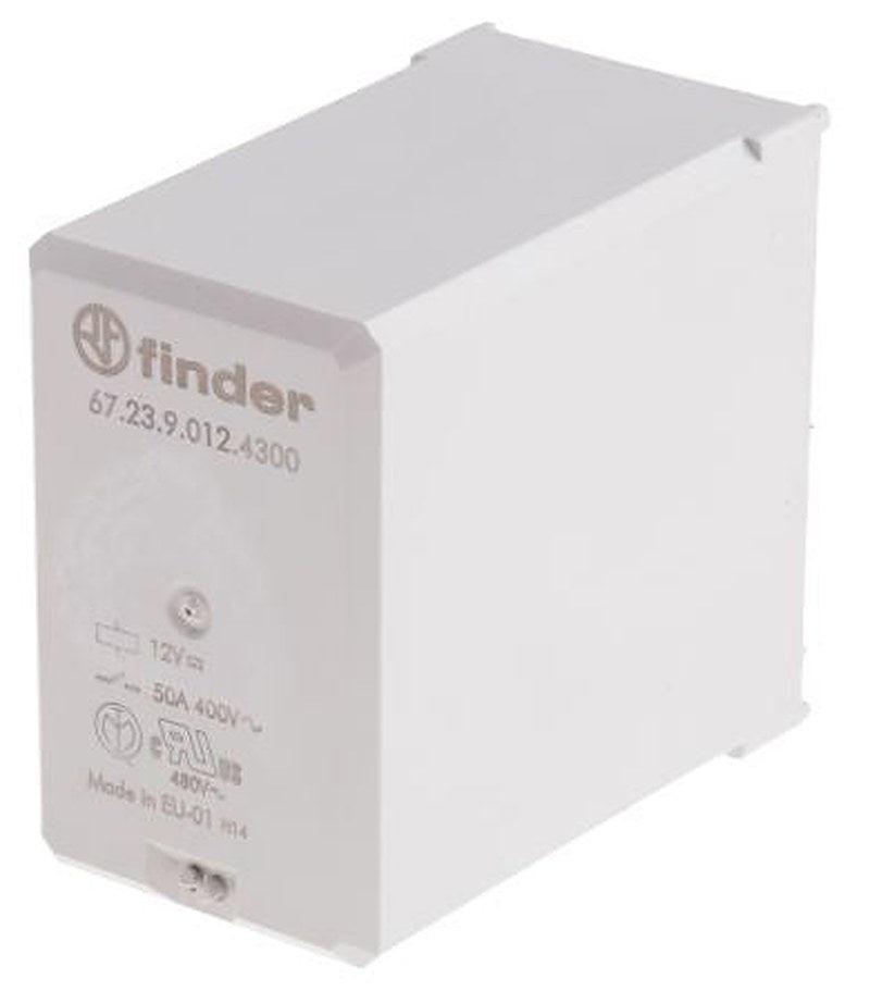 Finder PCB Power Relay, 12V dc Coil, 50A Switching Current, 3 NO