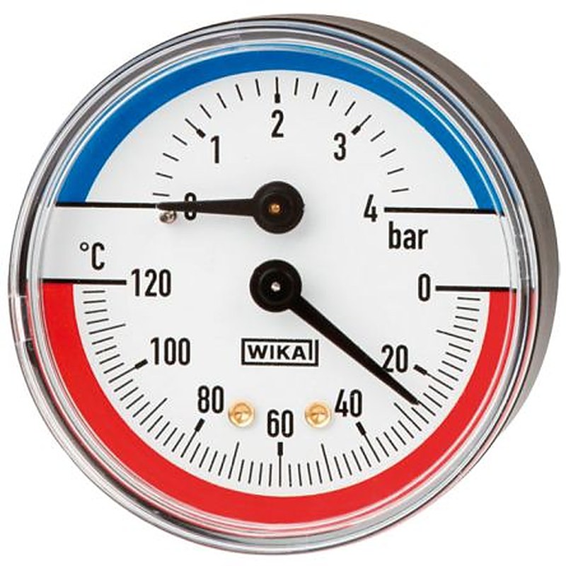 WIKA G 1/2 Pressure Gauge, 80 mm, 6 bar