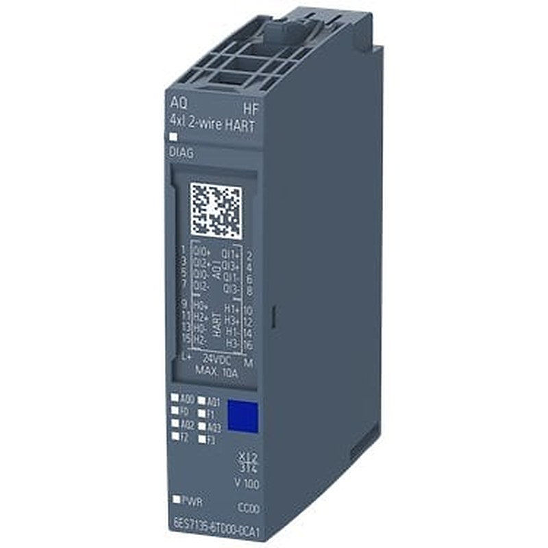 SIPLUS ET 200SP AQ 4xI HART High Feature based on 6ES7135-6TD00-0CA1 with conformal coating, -40…+60 °C, analog HART output module, suitable for BU type A0, A1, color code CC00, channel diagnostics, 16-bit, +/-0.3%