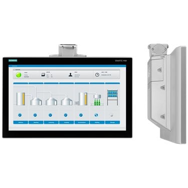 SIMATIC HMI TP1500 Comfort Pro, for support arm (not expandable, flange on top), Comfort Panel, touch operation, 15" widescreen TFT display, 16 million colors, PROFINET interface, MPI/PROFIBUS DP interface, 24 MB configuration memory, WEC 2013, configurable from WinCC Comfort V14 SP1 with HSP
