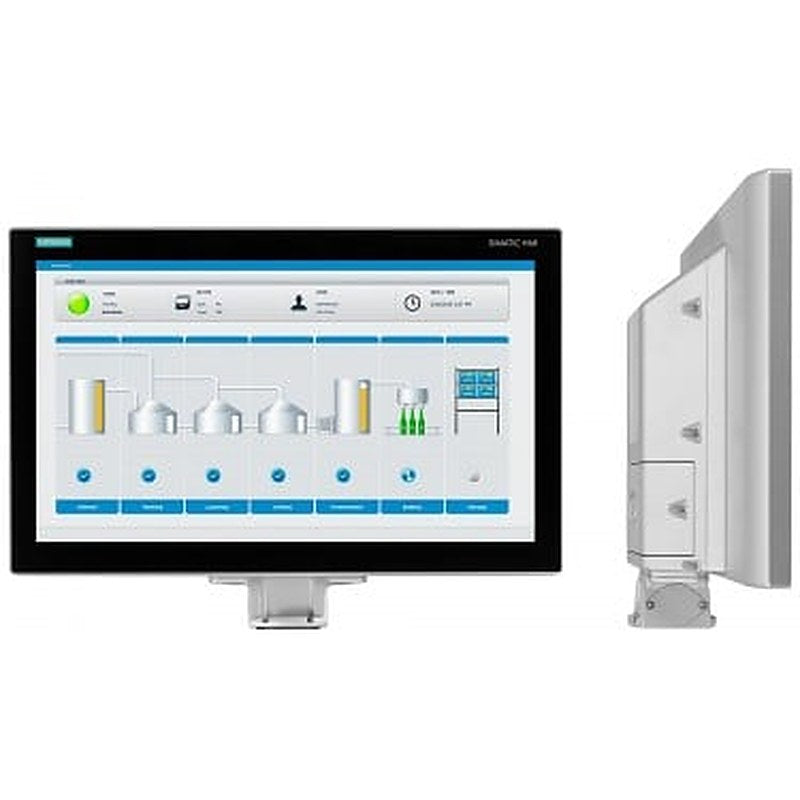 SIMATIC HMI TP1900 Comfort Pro for supporting foot (expandable, flange at bottom), Comfort Panel, touch operation, 19" widescreen TFT display, 16 million colors, PROFINET interface, MPI/PROFIBUS DP interface, 24 MB configuration memory, WEC 2013, configurable from WinCC Comfort V14 SP1 with HSP