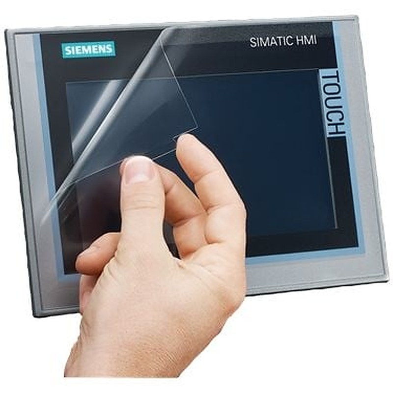 Protective film 4" widescreen f. KTP400 Basic 1st Generation, KTP400 Basic 2nd Generation, KTP400 Comfort, here the film must be cut. Alternatively: 6AV6574-1AD04-4AA0 Quantity: see technical data