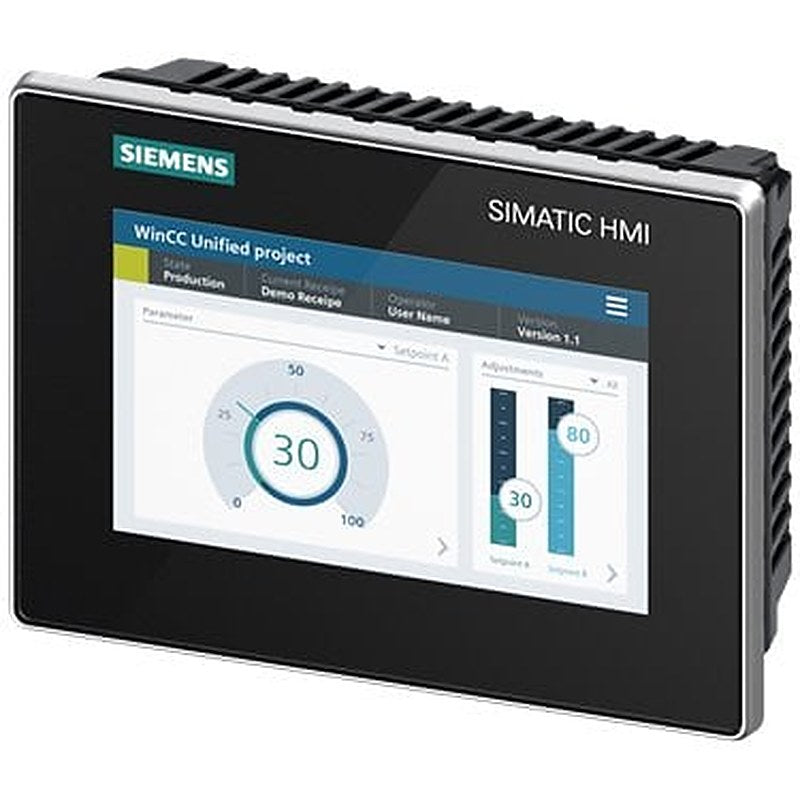 SIMATIC HMI MTP700, Unified Comfort Panel, touch operation, 7" widescreen TFT display, 16 million colors, PROFINET interface, configurable as of WinCC Unified Comfort V16, contains open-source software, which is provided free of charge see enclosed DVD