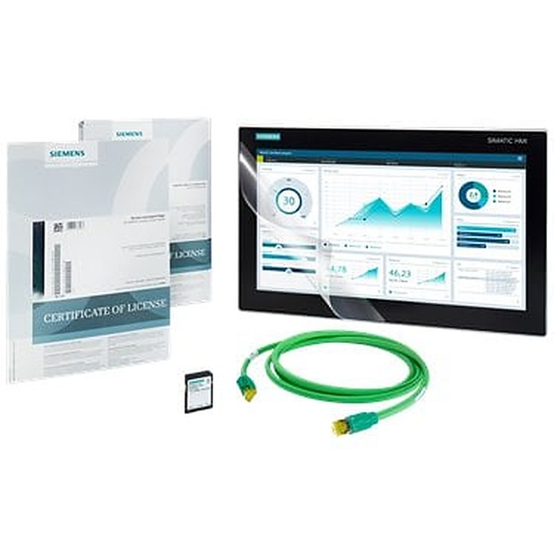starter kit MTP1900 Unified Comfort, consisting of: MTP1900 Unified Comfort; WinCC Unified Comfort (TIA Portal); Edge Runtime license; Industrial Ethernet cable; for test purposes; SIMATIC SD indoor card 32 GB; 5 protective films