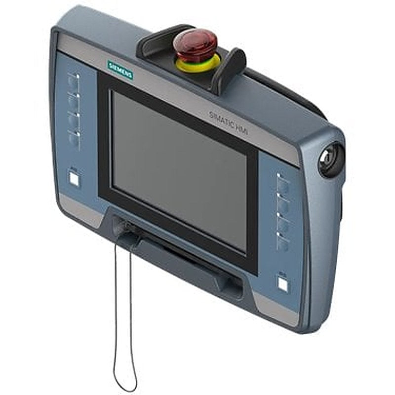 SIMATIC HMI KTP700F Mobile Arctic, (extended operating temperature range), 7.0" TFT display, 800x 480 pixel, 16m colors, key and touch operation, 8 function keys, 1x PROFINET/Industrial Ethernet interface, 1x multimedia card, 1x USB, 1x touch pen, keyswitch, acknowledgement button, emergency shutdown/stop button, configurable from WinCC Comfort V15 SP1