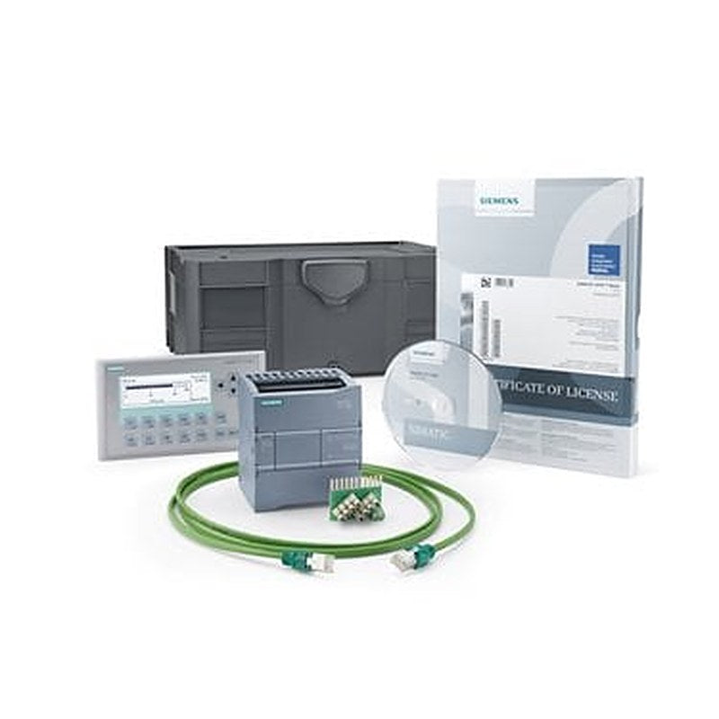 S7-1200+KP300 Basic starter kit Consisting of: CPU 1212C AC/DC/relay, HMI KP300 Basic mono PN, input simulator, STEP 7 Basic CD, manual CD, information material, SYSTAINER