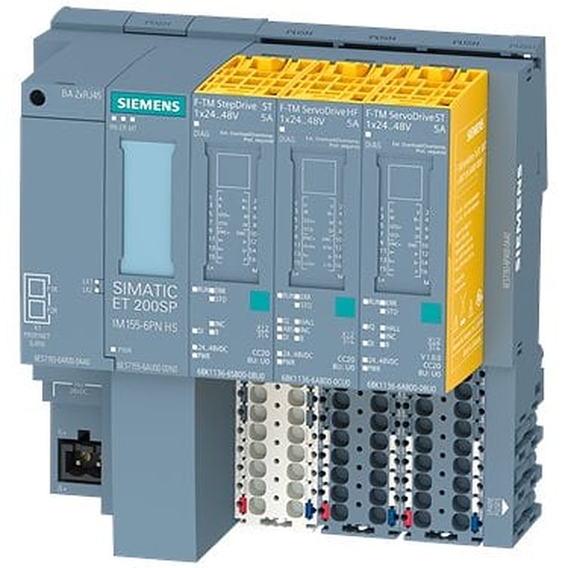 SIMATIC F-TM ServoDrive ST, drive controller for servo drives in the safety extra low voltage range, 24 to 48 V DC power supply of the drive, output current 5 A, for SIMATIC ET 200SP, with brake chopper, STO hardwired