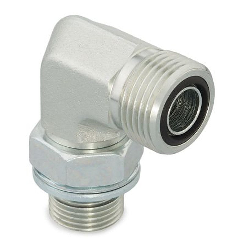Parker 6C4OMLOS Hydraulic Fitting Male G, 90 °, Steel, 0.38 in Hose ID