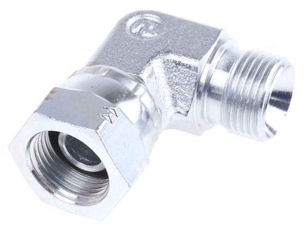 Parker 6C6MK4S Male G, 90 °, Steel, 0.375 in Hose ID